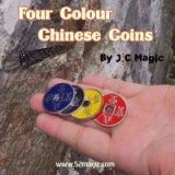 Four Colour Chinese Coins by J.C Magic